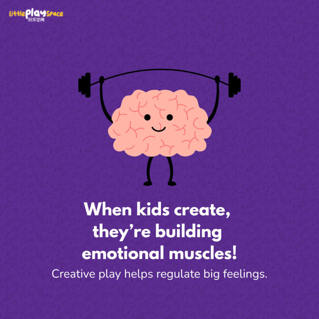 When kids create, they’re building emotional muscles! Creative play helps regulate big feelings.